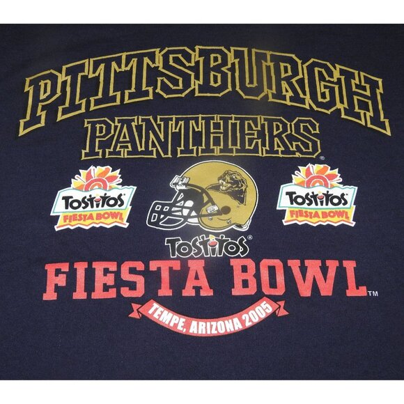 Vintage 2005 Pitt Pittsburgh Panthers NCAA Fiesta Bowl T-Shirt Men's XL - Picture 2 of 7